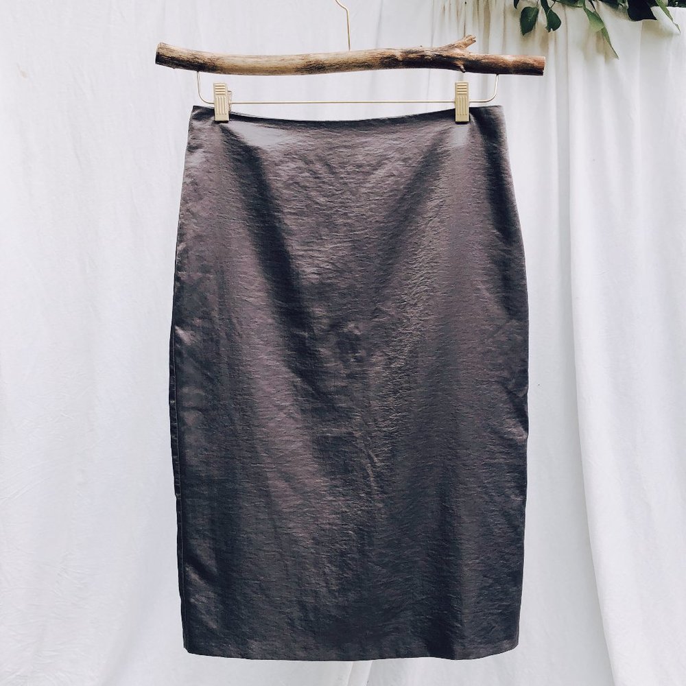 Metallic silver /Gray satin TOPSHOP skirt